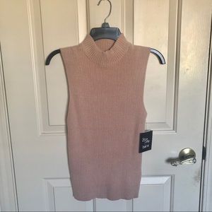 Bar III Mock neck sleeveless top